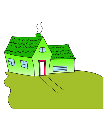 Country Side House Coloring Pages